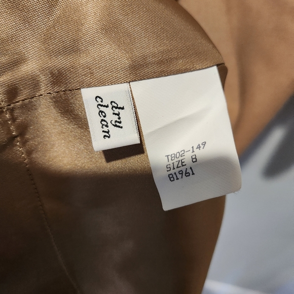 Vintage 80s Carmel Brown Pendleton USA Made Size 8 100% Virgin Wool TrenchCoat - Picture 6 of 10